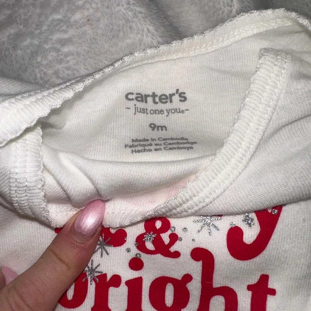 NEW Carters Festive Red and White Baby Tutu Christmas Outfit Size 9m